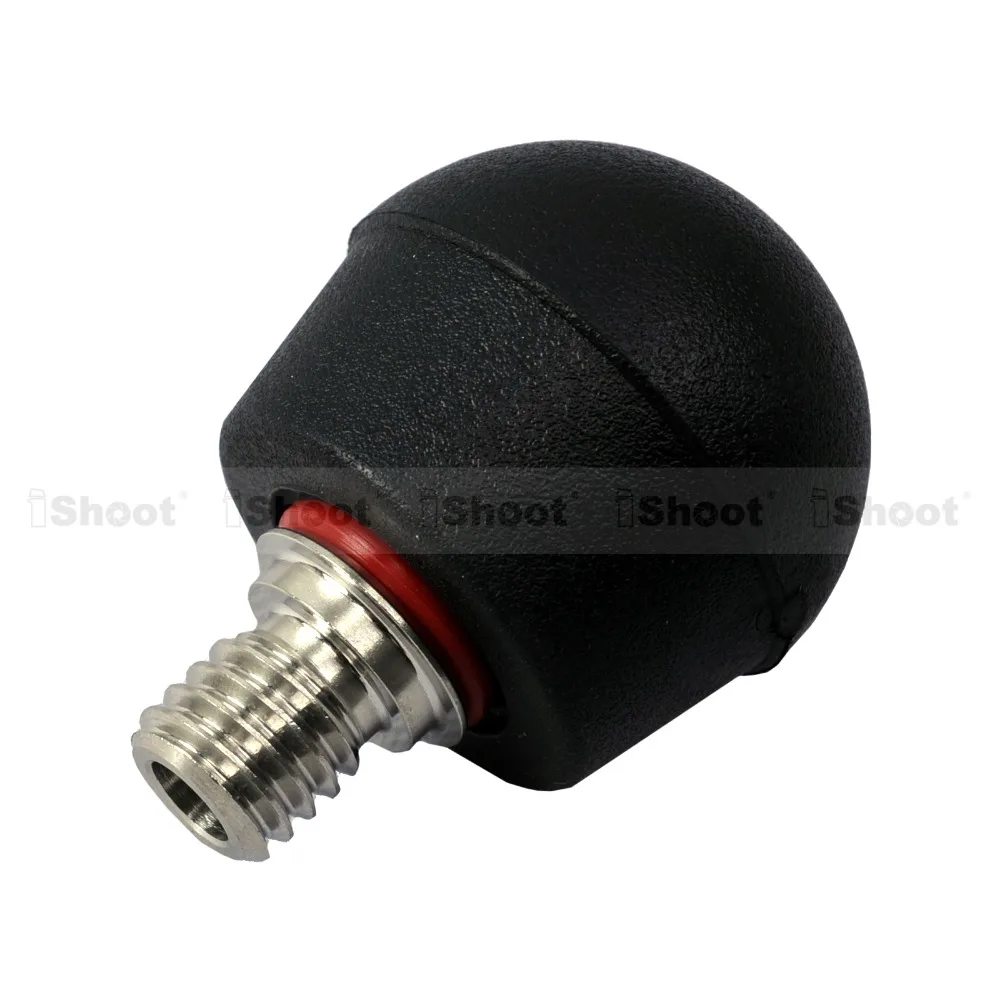 iShoot 3/8" Male Threaded Stainless Steel Spike Foot with Anti skidding Rubber Sleeve for Gitzo