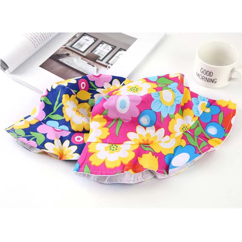 Flower Girl Baby Summer Sun Hat Infant Kids Cotton Bucket Cap with Chinstrap Stay On Head Breathable Sun Protect Cute Basin Hat4