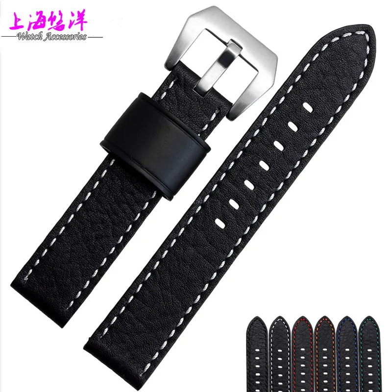 Leather Watchband chain seal adapter PAM00359 00111 24mm