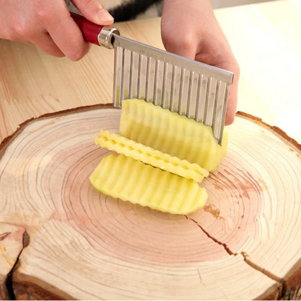 Креативный Многофункциональный резак для картофеля шелковая волна прочный кухонный резак для картофеля фри