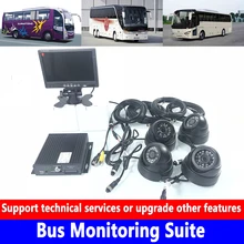 Conjunto de monitoreo de autobús, sistema de vigilancia de vídeo Local con tarjeta SD, registro de ciclo, remolque/motor/tren, 4 canales, 720P millones de píxeles HD