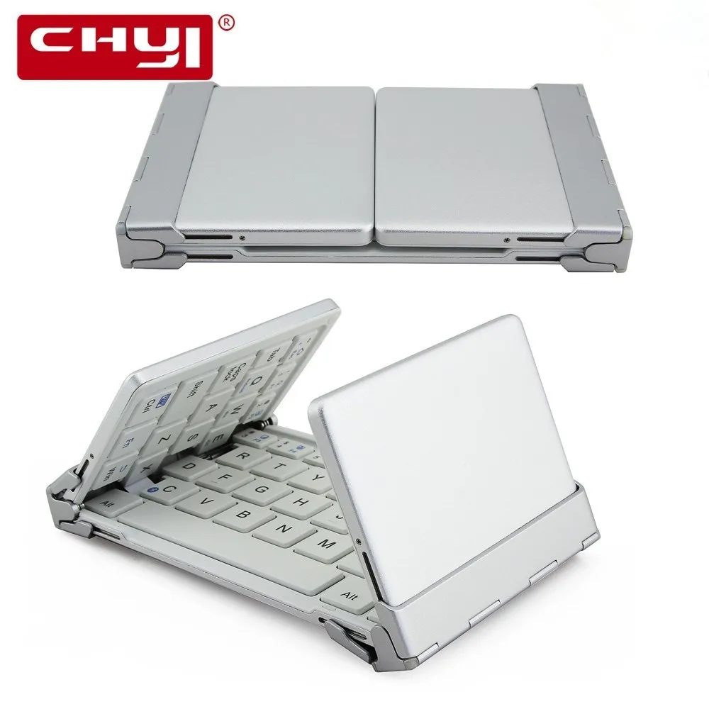 

Aluminum Folding Keyboard Intelligent Pocket Bluetooth Foldable Universal Wireless Travel Keypad for iphone ipad PC Tablet Phone