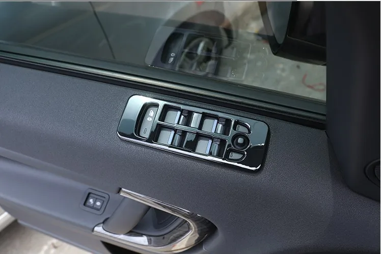 

4 pcs For Land Rover Discovery Sport 2015-2018 Abs Plastic Gloss Black Window Lift Button Frame Trim Car Accessories