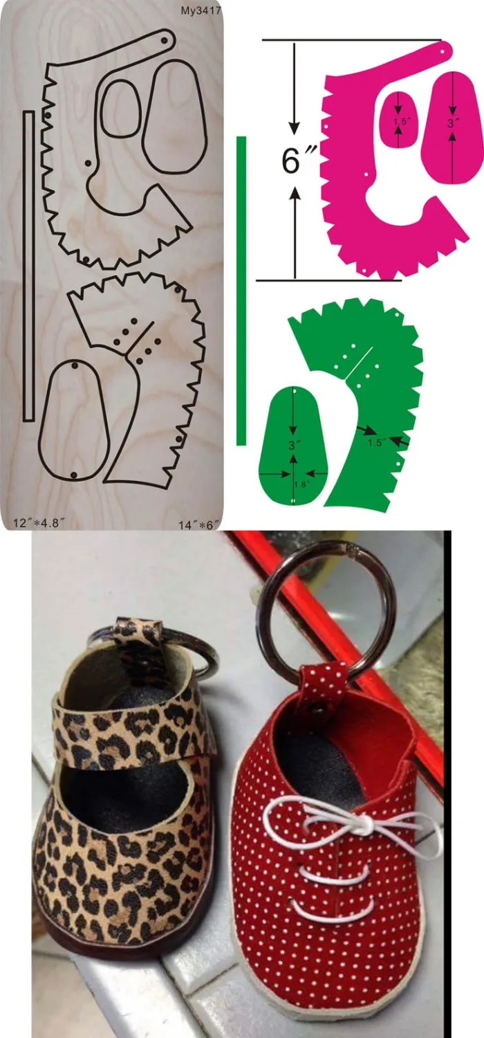 

3D Baby shoes & Wooden Die Fits Big shot Pro, Sizzix New