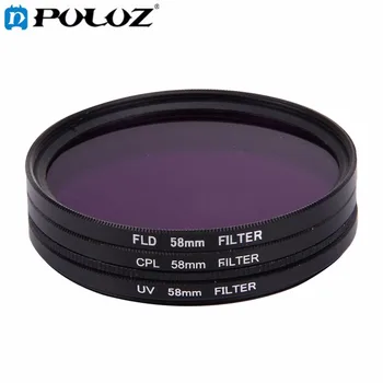 

For Go Pro Accessories 3 in 1 58mm Lens Filter (CPL + UV + FLD / Purple) for GoPro HERO 4 for Xiaomi Xiaoyi Sport Action Camera