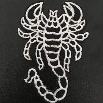 

1pc Embroidery Black Color Scorpion Patch for Clothing Shoe Bag Boys Girls Iron-on Coat Personality Style Patches 8.9cm*6.5cm