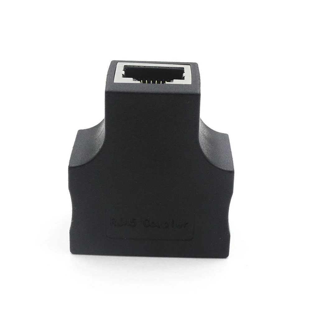 TINMUNN 1 To 2 Ways LAN Ethernet Network Cable RJ45 Female Splitter Connector Adapter