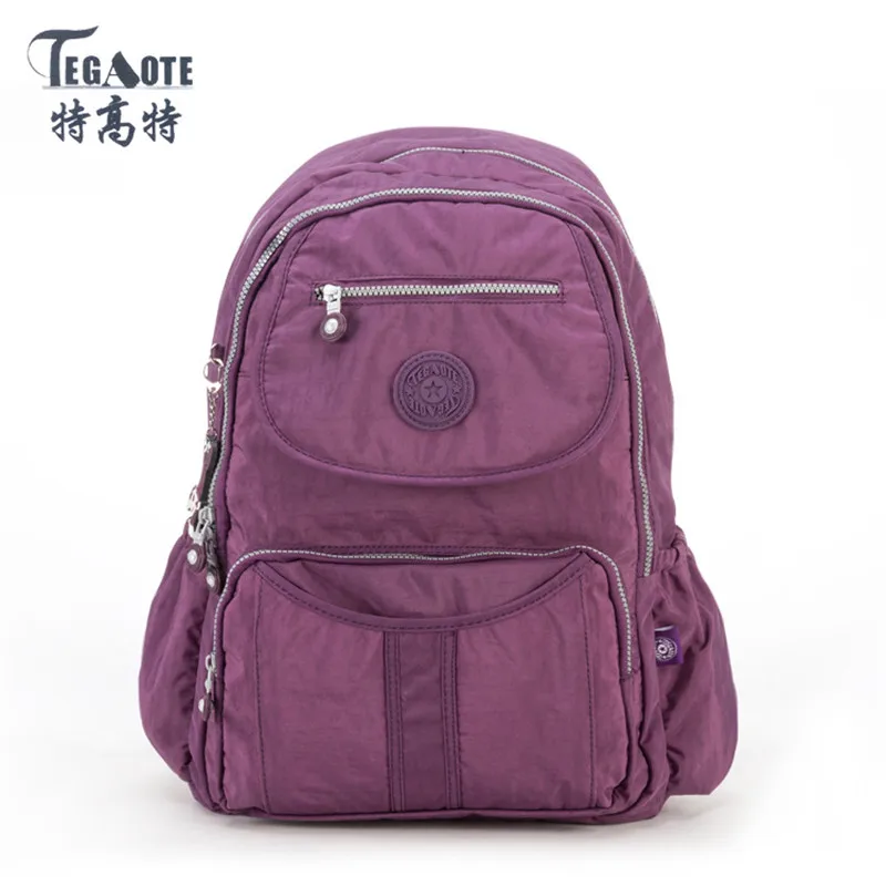 TEGAOTE 2017 School Backpack Teenage Canvas Backpack Mochila Feminine Backpack Women Solid Famous Casual Female Laptop