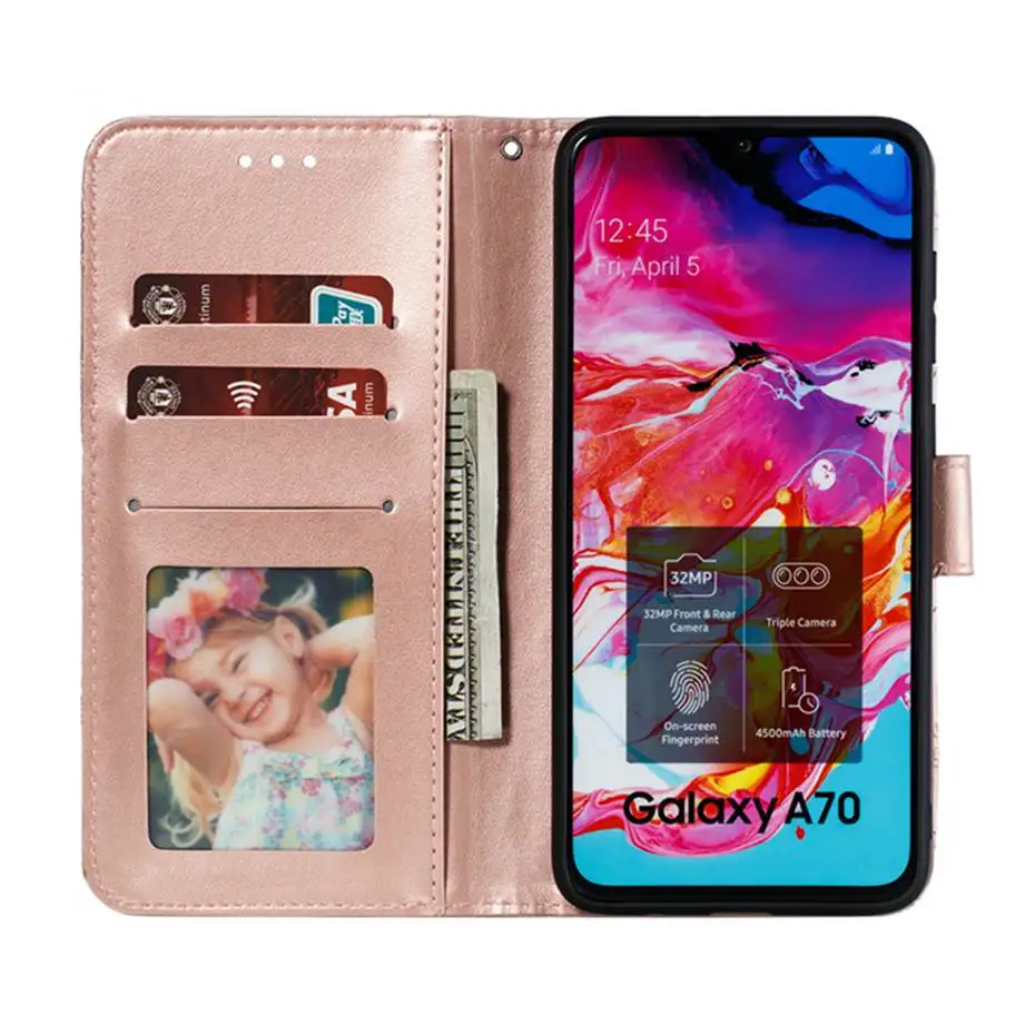 Чехол из искусственной кожи с защелкой для samsung Galaxy A10 A20 E A40 A30 A60 A70 M10 M20 S10 5G S9 A5 A6 A7 A9 J4 J6 плюс Чехол-бумажник