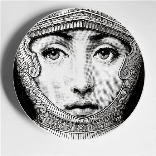 Rosenthal Piero fornasetti таблички черный/белый иллюстрации висит блюда по производству образцов/дома/отеля Декор Кавальери уход за кожей лица керамические изделия - Цвет: 15