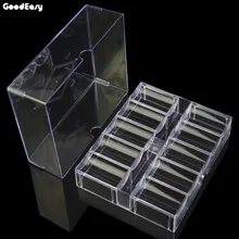 Высокое качество 100/200 шт акриловый поднос для покера/коробка прозрачная коробка для фишек с крышкой для игры в казино