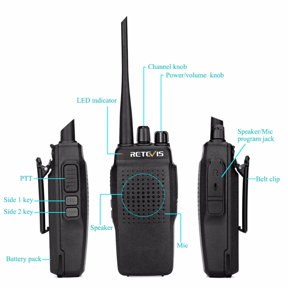 Портативная рация Retevis RT26 высокомощная UHF 3000 мАч VOX двухсторонний