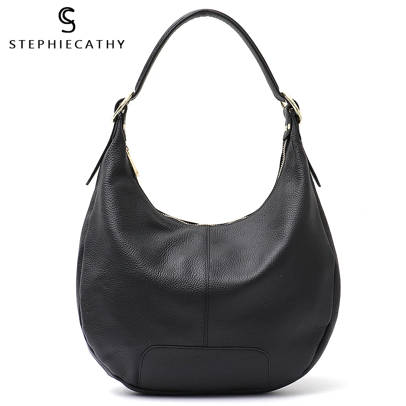 SC Luxury Brand Women Hobo Bags Genuine Leather High Quality Shoulder