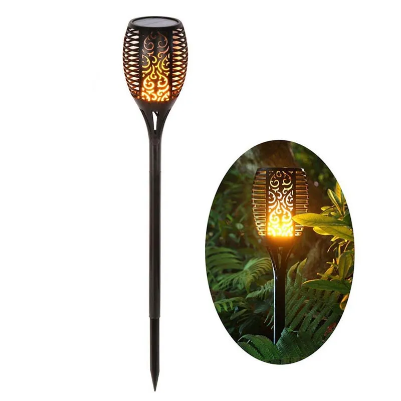 

Solar Powered LED Flame Lamp Waterproof 96 LED Lawn Flame Flickering Torch Light Outdoor Solar LED Fire Lights Garden Decoration