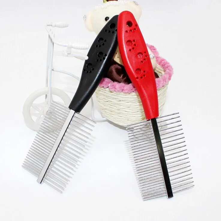 

Dogs Grooming stainless steel antistatic Pet Hair Grooming Comb Slicker Brush Puppy Hair Combs Cat Dog Bath Cleaning Supplies