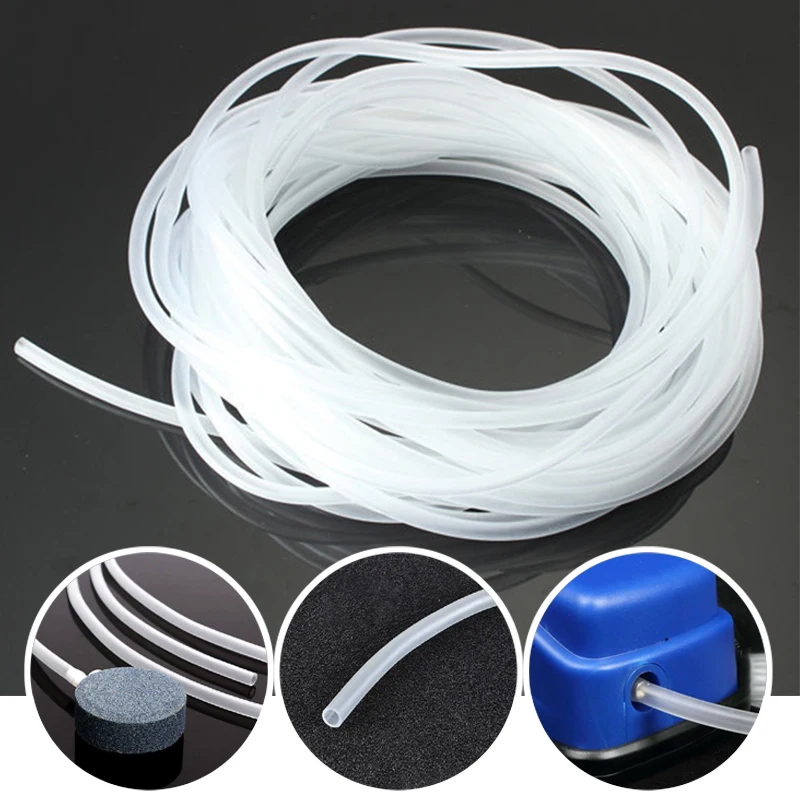 1*Silicone Oxygen Pump Hose Soft Air Bubble Stone Aquarium Fish Tank Pond Pump