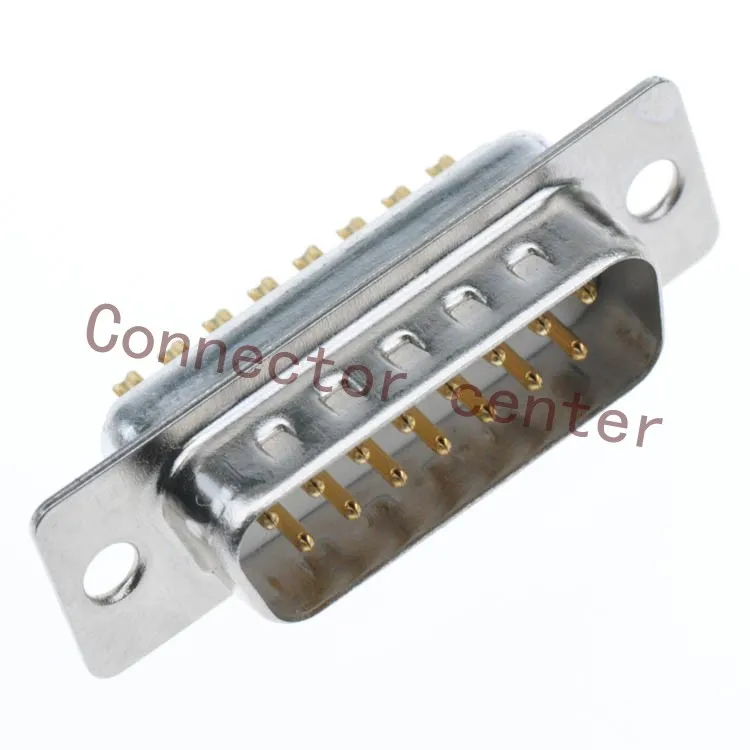 High Quality D SUB DB Connector 15PIN 2 ROW male Gold Planted 2U DSUB