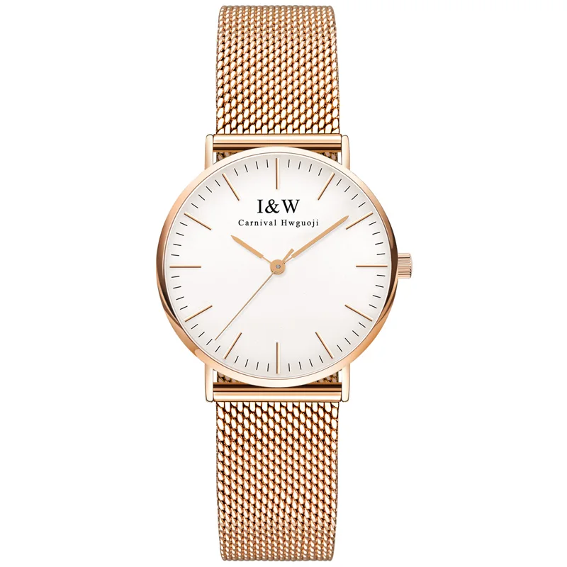 Goede Carnaval Luxe Merk Horloge Vrouwen Zwitserland Quartz Vrouwen Horloges Waterdicht Volledige Rvs Diamond reloj hombre C8758 6