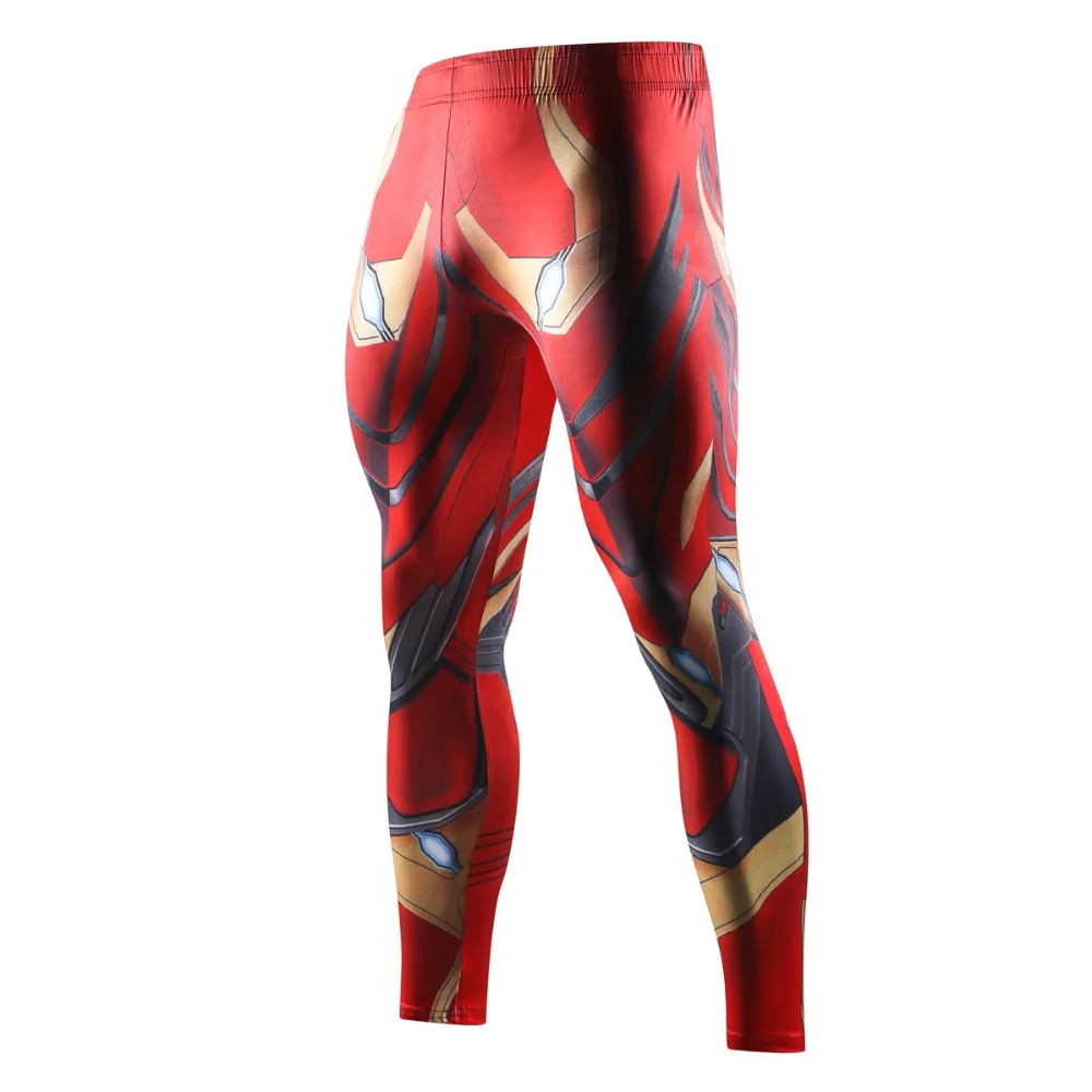 

Skinny Compression Pants Men Superman Spiderman Iron Man Batman Leggings Sweatpants 3D Fitness Bodybuilding Exercise Trousers