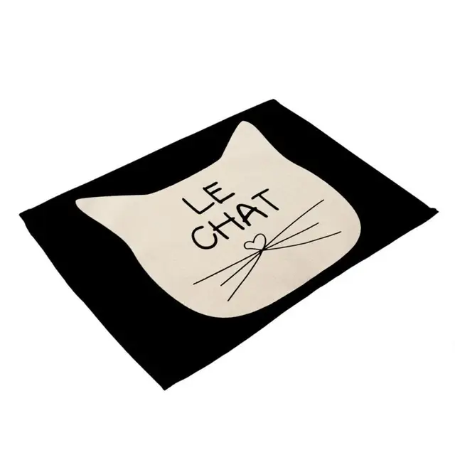 168 32 De Réductionchat Blanc Noir Linge Serviettes Table Coton Nappe Décor Maison Mariage Tx In Tapis Et Coussins From Maison Animalerie On