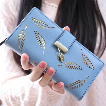 

Brand Womens Wallets Hollow Designer Famous Brand Luxury Women's Wallet Purse Long Coin Purses Holders Female Wallets TLQ188