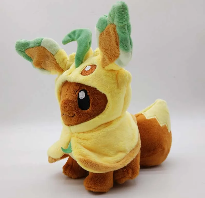 Оригинальные оригинальные плюшевые куклы Eevee пончо Leafeon Япония