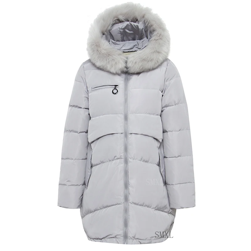 add new large Fur collar Cloak ultra keep warm Wadded
