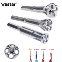Vastar ferramenta de fio de torção, elétrico 2 ~ 5 buracos eletricista universal torção fio de decapagem automática conector da máquina de duplagem