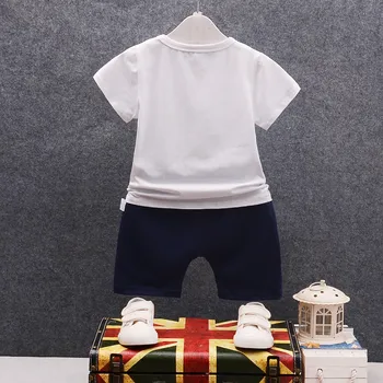 Newborn cartoon baby boy clothing set summer new style 3