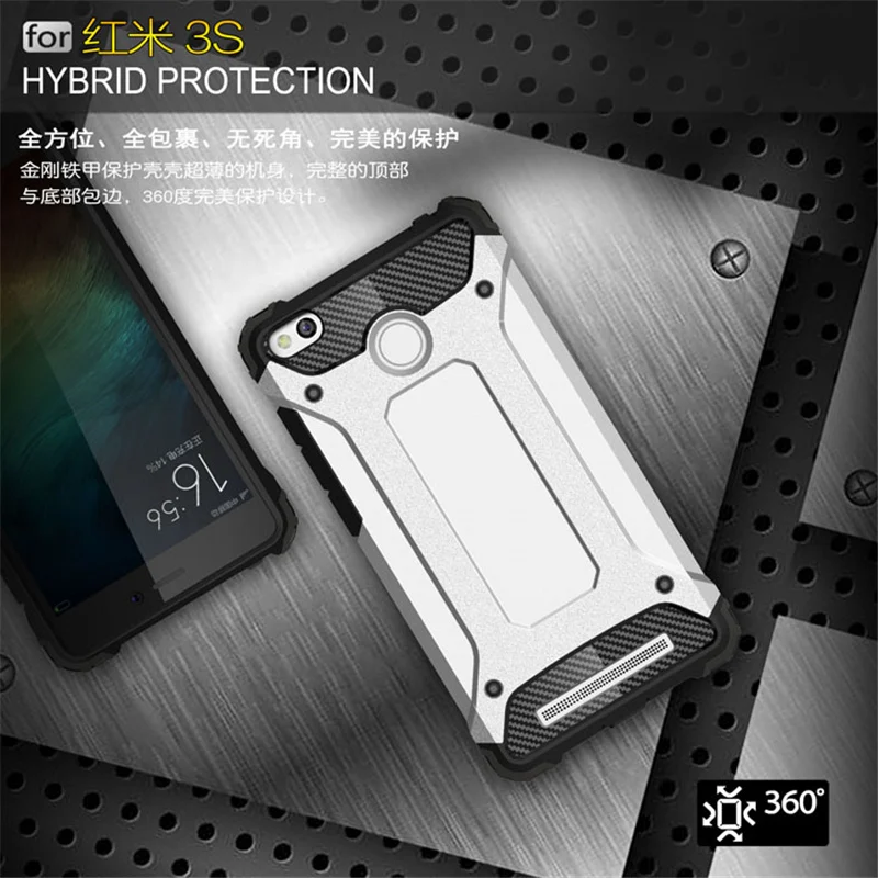 ZIHFONE для чехол Xiaomi Redmi 3s TPU + PC гибридный жесткий силиконовая защитная задняя