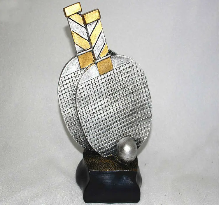 High quality! 2018 table tennis trophy, resin trophies table tennis