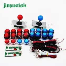 DIY jamma аркадный комплект для 2 шт. sanwa Джойстик + 16 шт. 12 В светодиодный световая кнопка с 1 P 2 P Пуск кредитных аркадных кнопок