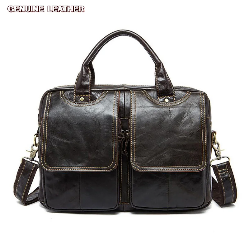 

Men Briefcase Business Laptop Tote Bag 2017 New Fashion Genuine Leather Male Bag Famous Brand Luxury Causal Handbag Briefcase