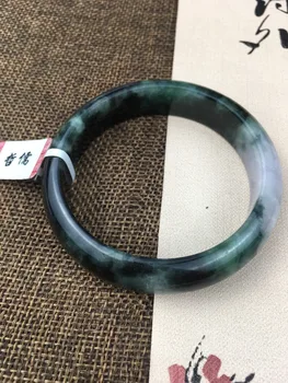 

Zheru Jewelry Pure Natural Jadeite Bracelet Natural Fashion Dark Green Bicolor 54-62mm Female Gifts A Class Certificate
