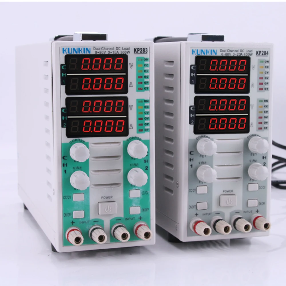 

KP284 KP283 Dual channel Electronic DC Load Battery Capacity tester Load meter LED drive power LED Display Load Meter