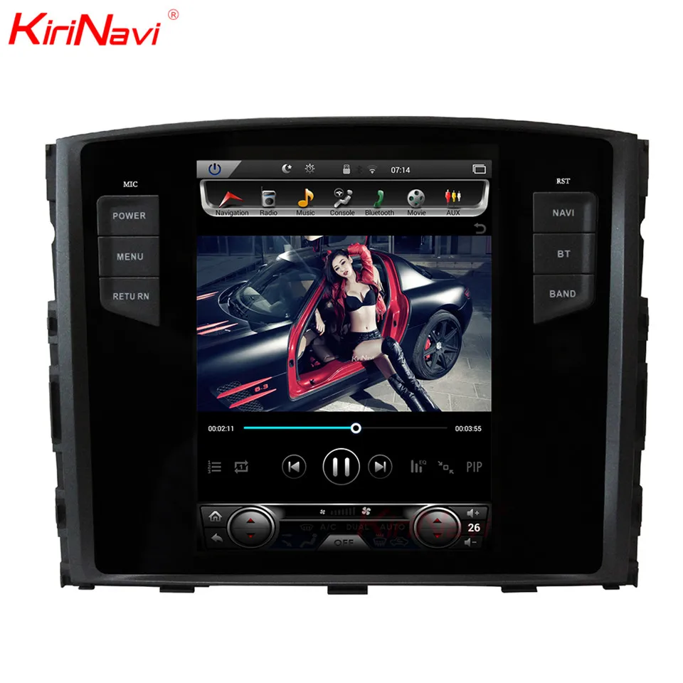 KiriNavi 10,4 ''2 din Android 7,1 Автомагнитола для Mitsubishi Pajero Android dvd-плеер Автомобильный мультимедийный Gps навигатор 2007+ wifi 4g