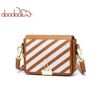 DOODOO Brand Women Bag Female Shoulder Crossbody Bags Ladies Artificial Leather 2018 Small 3 Color Fashion Stripe Messenger Bags