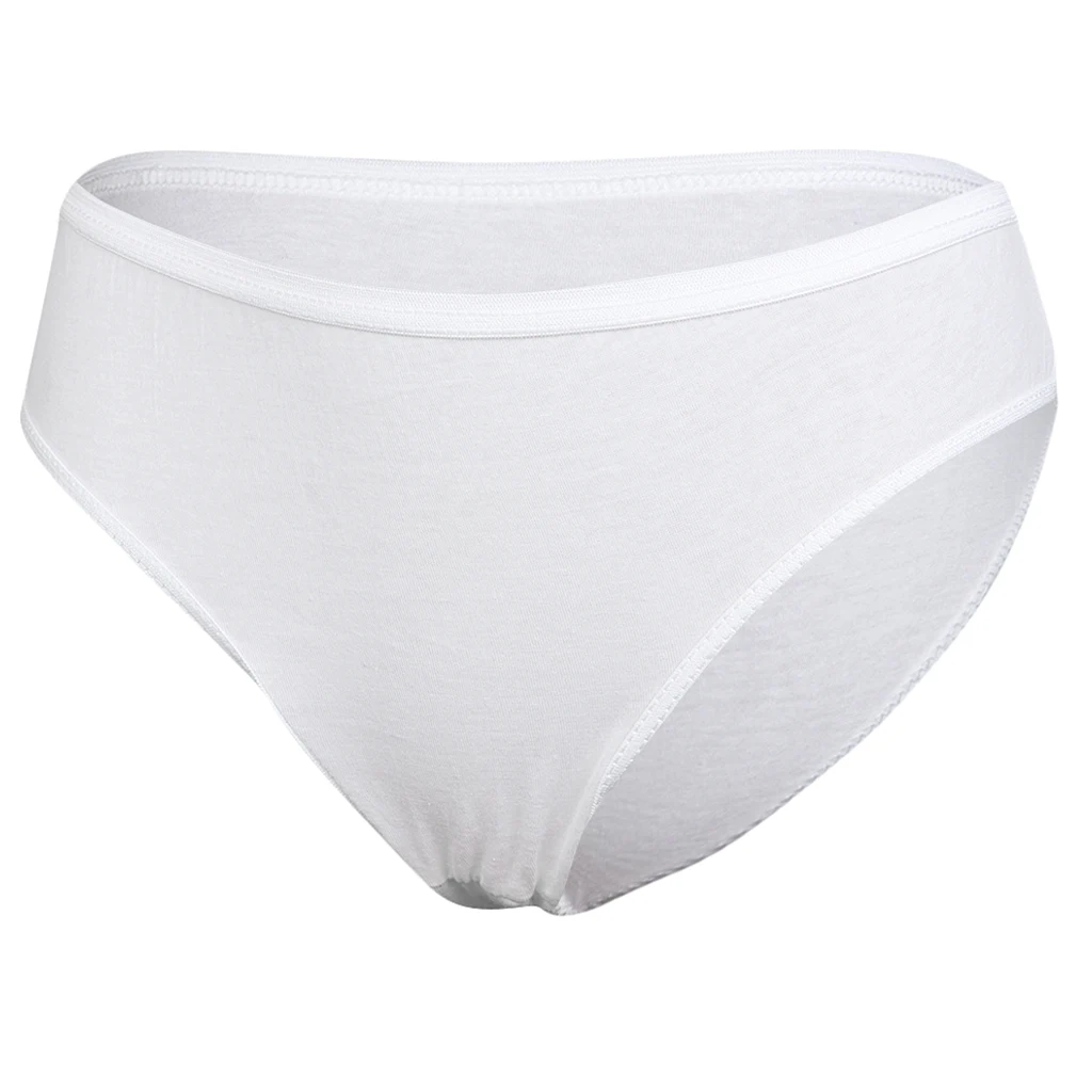 Ladies Girls Women Travel Washable Disposable Cotton Panties White Incontinence Spa Underwear Briefs