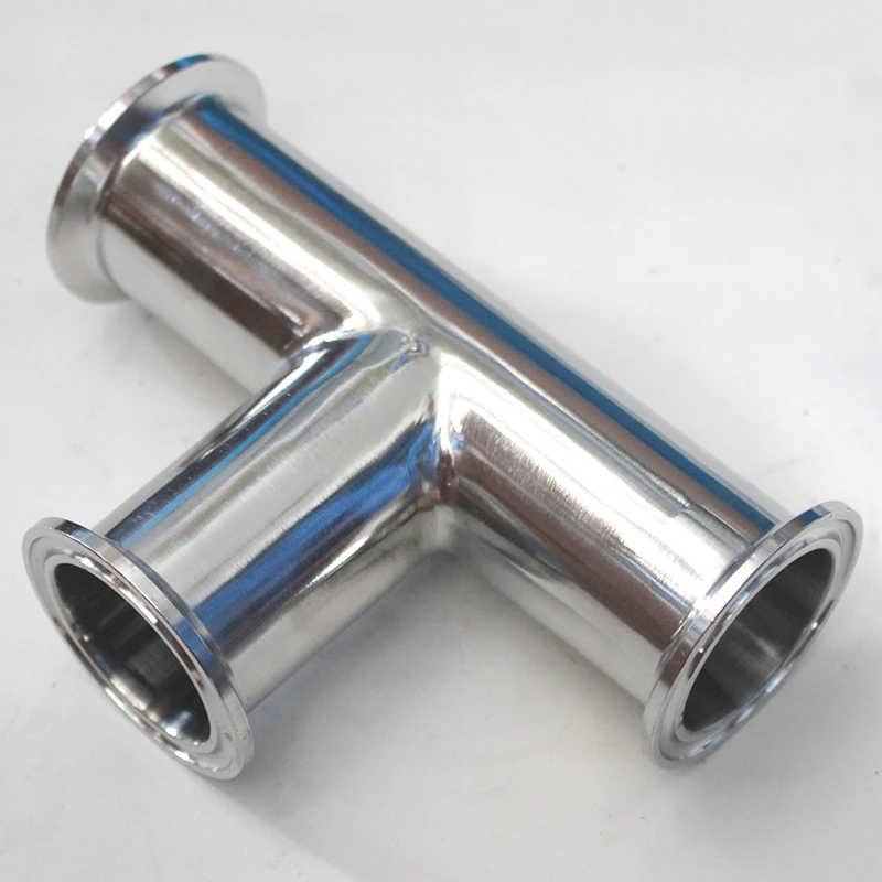 

1" Pipe OD 25mm Sanitary 3 Way Tee Stainless Steel SS304 Weld Ferrule OD 50.5mm fit 1.5" Tri Clamp