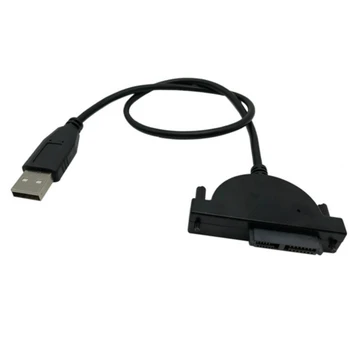

USB 2.0 to Mini Sata II 7+6 13Pin Adapter for Laptop CD/DVD ROM Slimline Drive Converter Cable