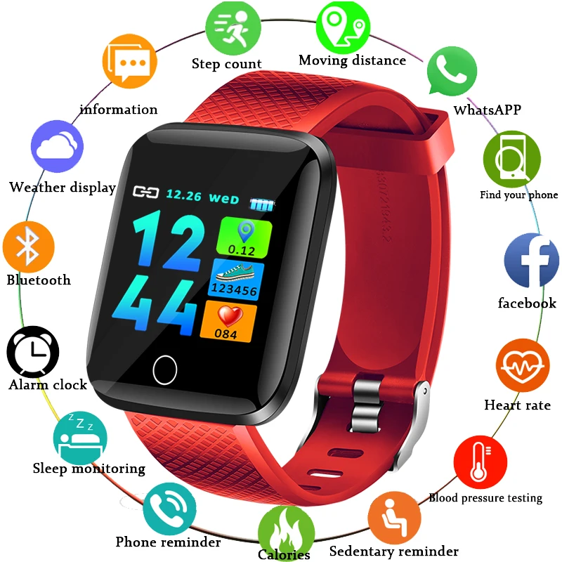 

Smart Band Heart Rate Blood Pressure Monitor Sport Fitness Tracker Pedometer Smart Bracelet Smart Watch Women For Android IOS