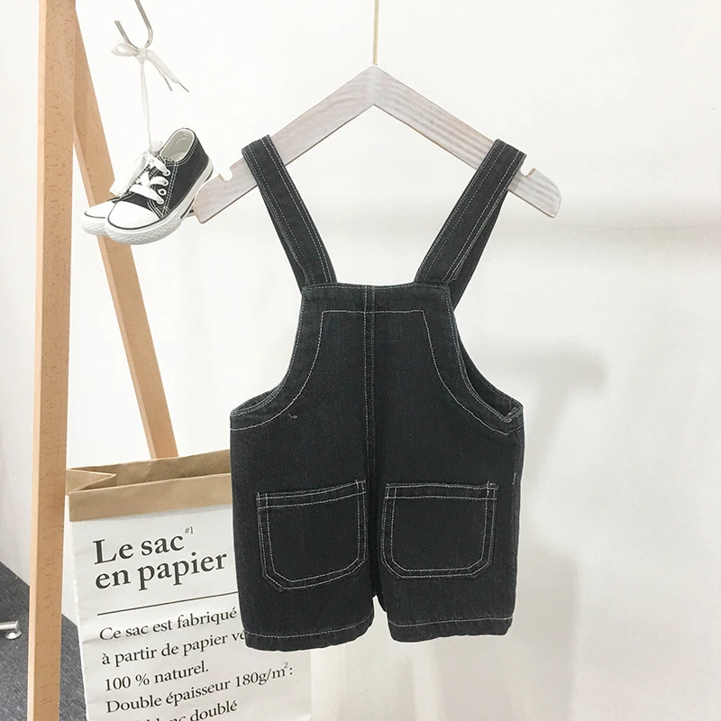 kids black overalls