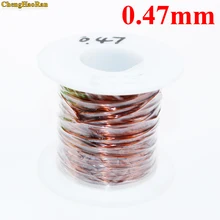 ChengHaoRan 0.47mm 1m QZY-2-180 High temperature Wire Magnet Wire 50m Enameled wire Magnetic Coil Winding 1meter qzy 2 180 magnet wire 1 0mm enameled copper wire magnetic coil winding item specifics high temperature copper wire 60m