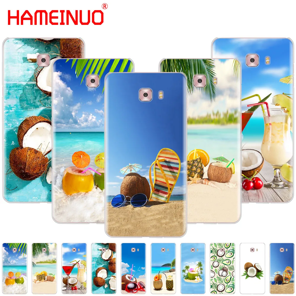 HAMEINUO Coconut Beach Fruit juice summer cover phone case for Samsung Galaxy C5 C7 C8 C9 C10 J2 PRO 2018 | Мобильные телефоны и