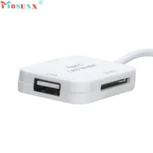 Mosunx advanced Top Department type-C 3 в 1 многофункциональный адаптер для чтения карт памяти USB/TF/SD для Macbook 1 шт