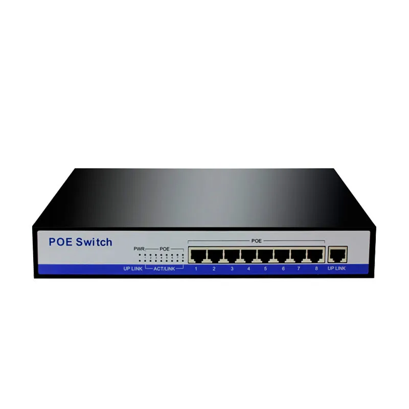 VV7 гигабитный коммутатор poe switch, 8 портов 10/100/1000 Мбит/с rj45 сетевой концентратор ethernet 50V3A IEEE802.3af активный poe для 8 шт. 1080P HD