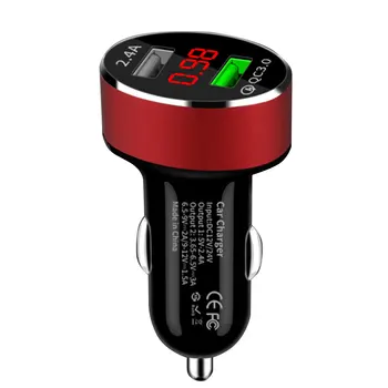 

VEHEMO Universal QC3.0 Car Charger Adapter Socket 3A Adapter USB Fast Wireless Bluetooth Receiver Handsfree Car Kit Accessories