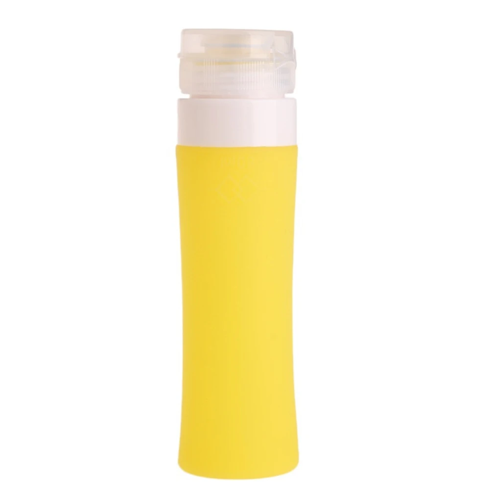 Портативный косметический многоразовый силиконовый флакон лосьон для путешествий банные контейнеры для шампуня многоразовые бутылки - Цвет: Yellow 60 ml