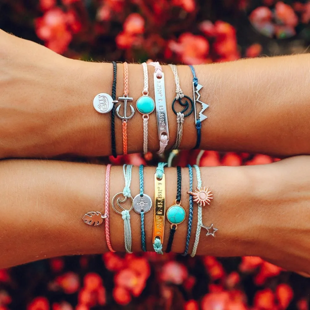 stainless steel Mountain Charm bohemian beach friendship bracelet women