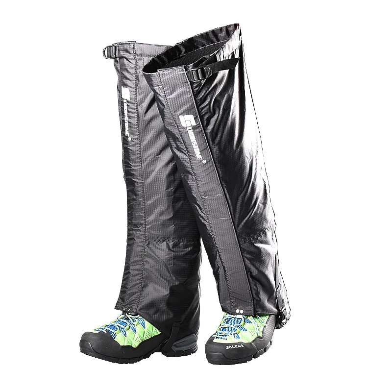 Winter Fleece Outdoor Camping Hiking Climbing Waterproof Snow Legging Gaiters Trekking Skiing Desert Boot Shoe Leg Warmer Covers - Цвет: black